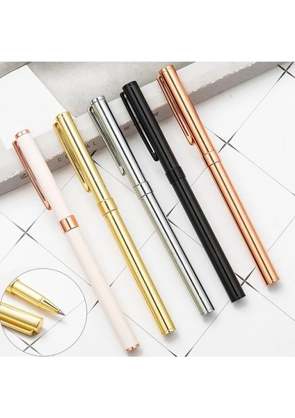 Gümüş Tarzı Siyah Metal Tükenmez Kalem Okul Ofis Yazma Için Gül Altın Tükenmez Kalem Kırtasiye Hediyeler Için Iş Kalemi Malzemeleri (Yurt Dışından) fiyatları