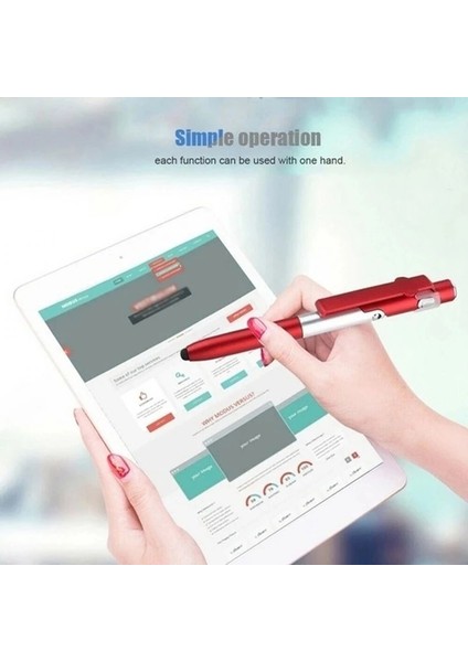 Turuncu Tarzı 4-In-1 Katlanır Tükenmez Kalem Ekran Stylus Dokunmatik Kalem Evrensel Kapasitif Kalem, Tablet Telefon Tutacağı Okul Kırtasiye Için Led'li (Yurt Dışından) indirimleri