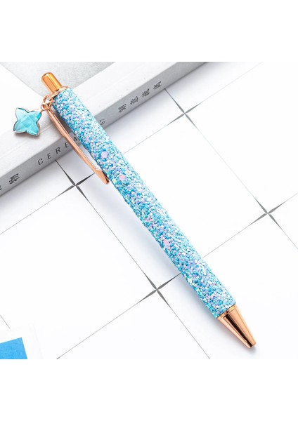 K Tarzı Ellen Brook Dört Yapraklı Yonca Kolye Tükenmez Kalem Lüks Sevimli Düğün Gül Altın Metal Kırtasiye Okul Ofis Tedarik Kalem (Yurt Dışından)