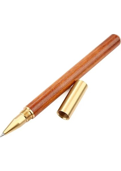 B Tarzı Vintage Ahşap Gövde Tükenmez Kalem Tükenmez Kalemler Pirinç Tükenmez Kalem Metal Kırtasiye Okul Malzemeleri (Yurt Dışından)