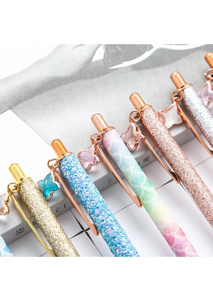 B Tarzı Ellen Brook Dört Yapraklı Yonca Kolye Tükenmez Kalem Lüks Sevimli Düğün Gül Altın Metal Kırtasiye Okul Ofis Tedarik Kalem (Yurt Dışından) modelleri