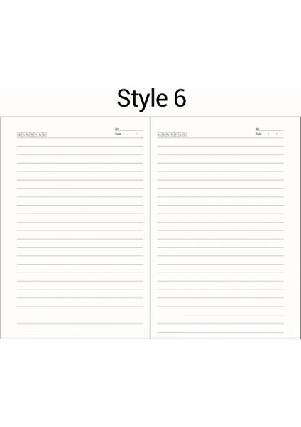 Stil6 Stili A6 A5 A6 Gevşek Yaprak Defter Dolum Spiral Bağlayıcı Iç Sayfa Günlüğü Haftalık Aylık Planlayıcı Yapılacaklar Listesi Çizgi Nokta Izgara Kağıdın Içinde (Yurt Dışından)