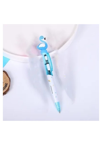 Flamingo Mavisi Stili Reative Karikatür Unicorn Işık Kalem Sevimli Parlayan Tükenmez Kalem Öğrenci Kırtasiye Yazma Aracı Okul Malzemeleri (Yurt Dışından)