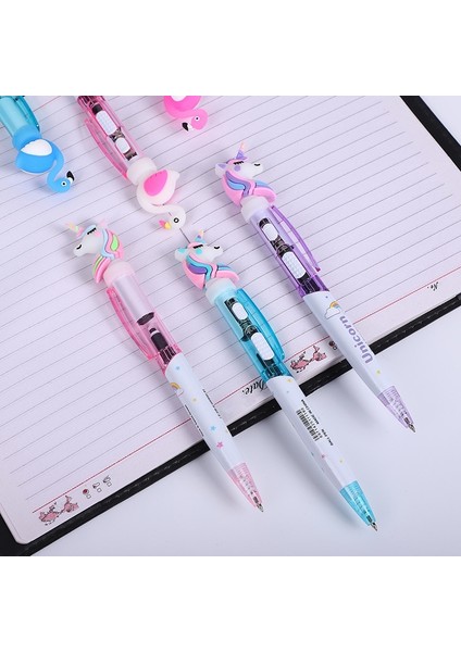Flamingo Mavisi Stili Reative Karikatür Unicorn Işık Kalem Sevimli Parlayan Tükenmez Kalem Öğrenci Kırtasiye Yazma Aracı Okul Malzemeleri (Yurt Dışından) indirimleri