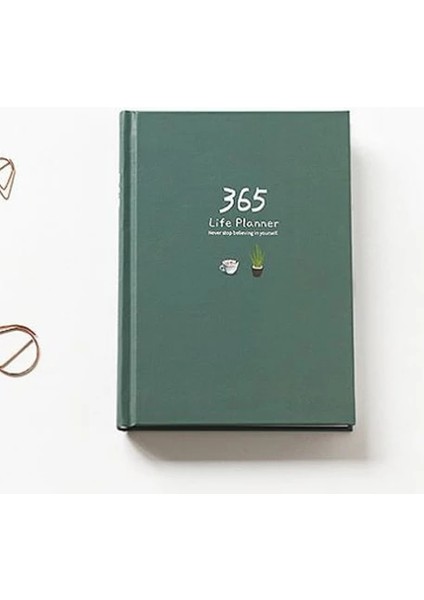 Koyu Yeşil Tarzı 365 Planlayıcı Ajanda Defter Renkli Iç Sayfa Illüstrasyon Yıllık Günlük Plan Günlük Kayıt Hayat Kırtasiye Hediyeler (Yurt Dışından)