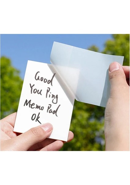 50 Adet Açık Mavi Stil Şeffaf M L Boyutu Bloknot Imi Işaretleyici Memo Sticker Kağıt Ofis Okul Malzemeleri (Yurt Dışından) fiyatları