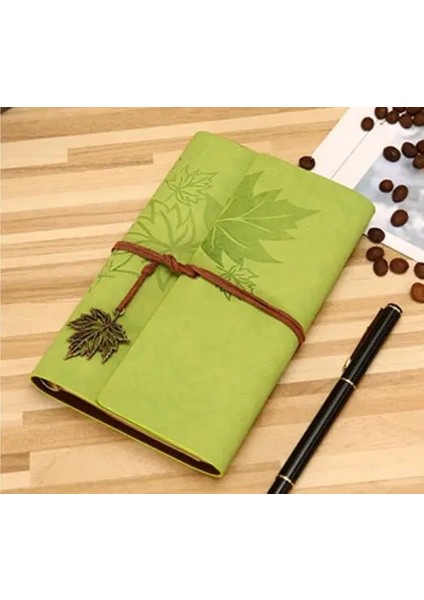 Yeşil Stil A6 185X125MM A5 A6 A7 Gezginler Eski Defter Pu Deri Boş Kraft Günlüğü Not Defteri Dergisi Sketchbook Kırtasiye Okul Ofis Malzemeleri (Yurt Dışından)