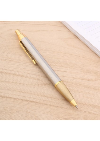 A3 Stili Paslanmaz Çelik Altın Ok Öğrenci Kalem Pres Metal Tükenmez Kalem (Yurt Dışından)