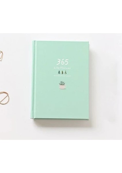 Açık Yeşil Tarzı 365 Planlayıcı Ajanda Defter Renkli Iç Sayfa Illüstrasyon Yıllık Günlük Plan Günlük Kayıt Hayat Kırtasiye Hediyeler (Yurt Dışından)