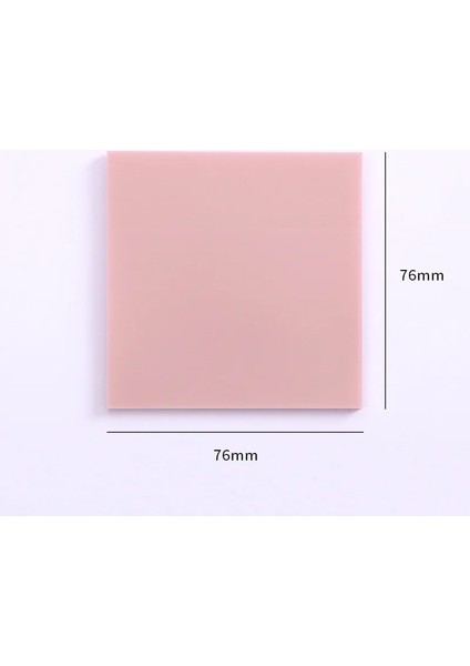 7.6x7.6cm Pembe Tarzı Su Geçirmez Pet Şeffaf Yapışkan Notlar Bloknot Eets Etiketler Günlük Yapılacaklar Listesi Öğrenci Ofis Kırtasiye Için Not Kağıdı (Yurt Dışından)