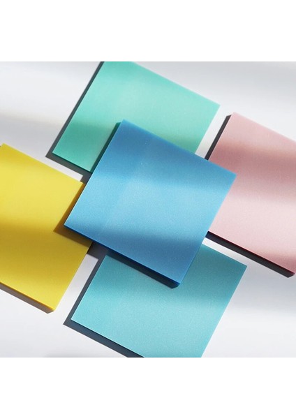 7.6x7.6cm Pembe Tarzı Su Geçirmez Pet Şeffaf Yapışkan Notlar Bloknot Eets Etiketler Günlük Yapılacaklar Listesi Öğrenci Ofis Kırtasiye Için Not Kağıdı (Yurt Dışından) indirimleri
