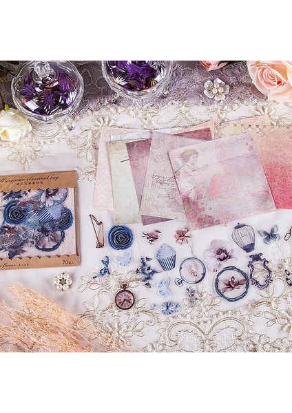 F Stili Dimeets Euro Retro Serisi Malzeme Kağıt Pet Veya Kağıt Ins Yapışkanlı Etiket Dıy Günlük Tutma Eski Kırtasiye Scrapbooking (Yurt Dışından) fırsatları