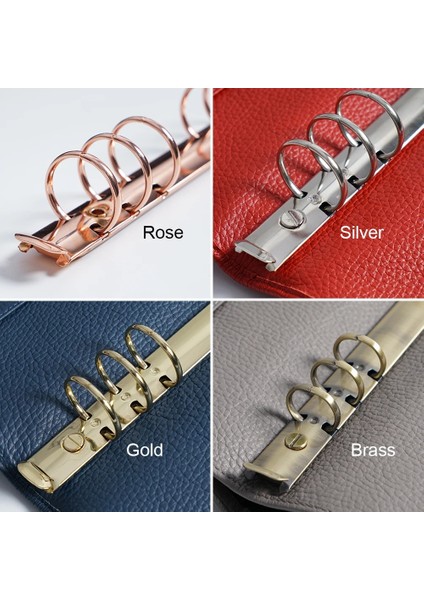 Gümüş Kişisel 25 mm Stili Metal Spiral Halkalar Günlük Defter Planlayıcısı Için 2 Çift Vidalı Bağlayıcı Klipsi A5 A6 Persoanl A7 Bağlayıcı Klipsi Dosya Klasörü (Yurt Dışından)