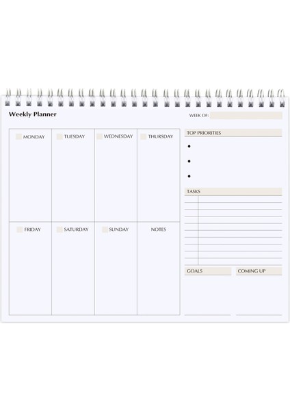 No.53 Tarzı Günlük Haftalık Tarihsiz Planlayıcı Gündemler Masaüstü Not Defteri Yapılacaklar Listesi Alışkanlık Takipçisi Okul Ofis Takvimi Kırtasiye (Yurt Dışından)