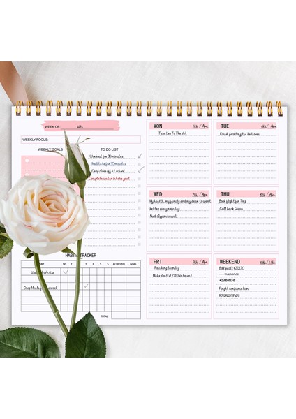 No.53 Tarzı Günlük Haftalık Tarihsiz Planlayıcı Gündemler Masaüstü Not Defteri Yapılacaklar Listesi Alışkanlık Takipçisi Okul Ofis Takvimi Kırtasiye (Yurt Dışından) fiyatları