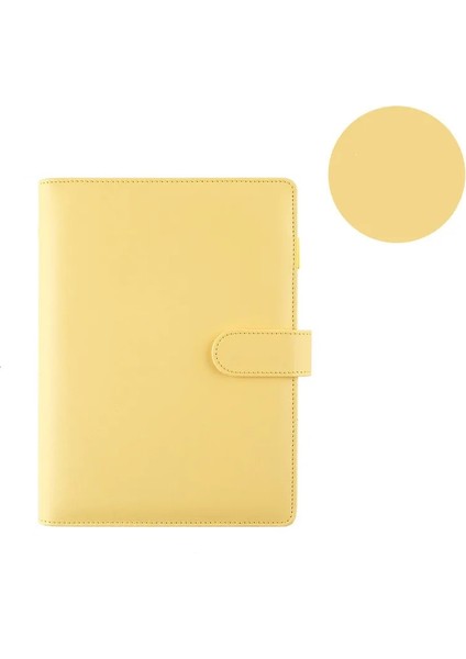 Sarı Stil A5 Acıbadem Kurabiyesi Renk A6A5 Pu Deri Dıy Bağlayıcı Defter Kapağı Günlüğü Gündem Planlayıcısı Kağıt Kapak Okul Kırtasiye (Yurt Dışından)