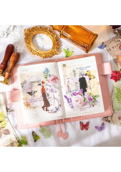 H Tarzı Dimi Ack Çiçek Evi Kız Serisi Vintage Malzeme Kağıt Yaratıcı Dergi Scrapbooking Günlüğü Retro Kolaj Dekorasyon (Yurt Dışından) fiyatları
