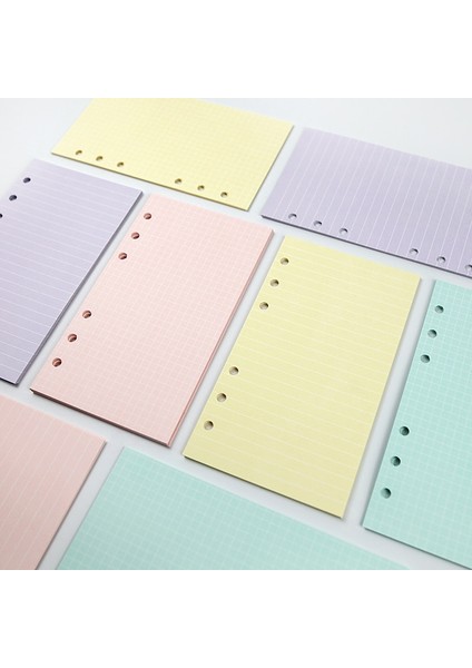 Sarı Izgara Stili A5 40 Yaprak A5A6 6 Yüzük Gevşek Yapraklı Defter Renkli Dolum Kağıt El Kitabı Iç Sayfalar Iç Çekirdek Kawaii Kırtasiye Okul Kaynağı (Yurt Dışından)