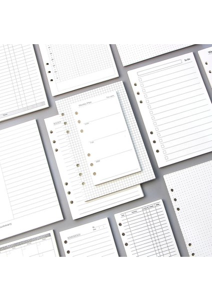 Stil7 Stili A6 A5 A6 Gevşek Yaprak Defter Dolum Spiral Bağlayıcı Iç Sayfa Günlüğü Haftalık Aylık Planlayıcı Yapılacaklar Listesi Çizgi Nokta Izgara Kağıdın Içinde (Yurt Dışından) fırsatları