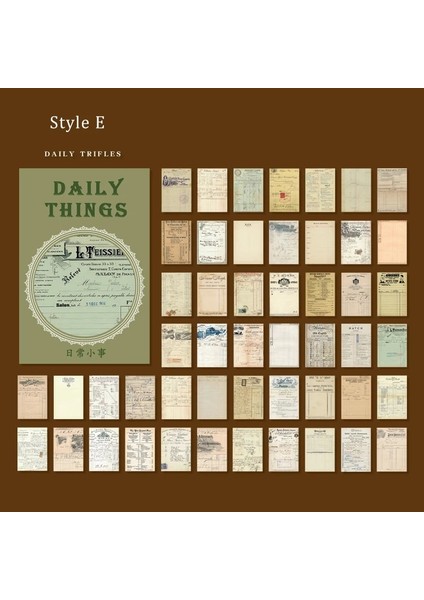 E Stili Mr.paper 12 Tasarım Bloknot Gevşek Yaprak Retro Tarzı Ortaçağ Kutusu Yazma Etiket Ofis Aksesuar Kırtasiye Okul Malzemeleri (Yurt Dışından)