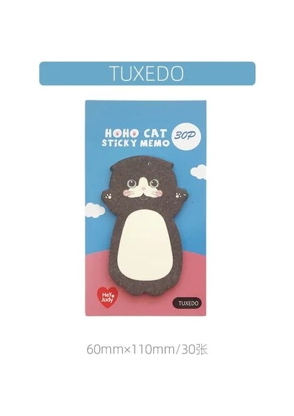 Smokin Tarzı Kawaii Karikatür Kedi Yapışkan Mesaj Notları Bloknot Günlüğü Sabit Pullar Karalama Defteri Dekoratif Sevimli N Kez Yapışkan Planlayıcı (Yurt Dışından)