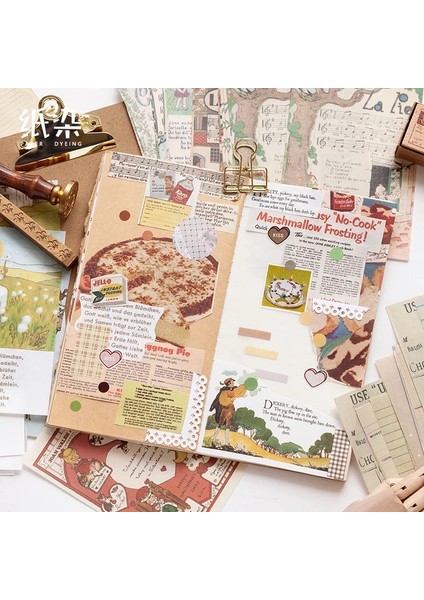 Jiumengqupu Tarzı 50 Yaprak Bloknotlar Yapışkan Notlar Zaman Dükkanı Taze Retro Kağıt Günlüğü Scrapbooking Çıkartmalar Önemsiz Dergisi Okul Kırtasiye Not Defteri (Yurt Dışından) fırsatları
