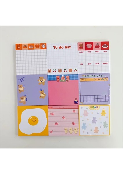 1 Adet 50 Yaprak E Stili 50 Yaprak Kore Kağıt Joy Bear Planlayıcısı Yapışkan Notlar Kawaii Kırtasiye Sevimli Bloknot Not Defteri Ofis Mesaj Bırakın Ofis Malzemeleri (Yurt Dışından)