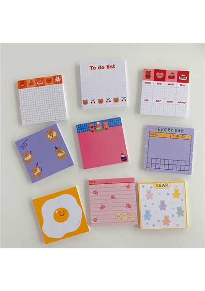1 Adet 50 Yaprak E Stili 50 Yaprak Kore Kağıt Joy Bear Planlayıcısı Yapışkan Notlar Kawaii Kırtasiye Sevimli Bloknot Not Defteri Ofis Mesaj Bırakın Ofis Malzemeleri (Yurt Dışından)