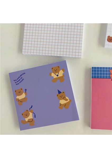 1 Adet 50 Yaprak E Stili 50 Yaprak Kore Kağıt Joy Bear Planlayıcısı Yapışkan Notlar Kawaii Kırtasiye Sevimli Bloknot Not Defteri Ofis Mesaj Bırakın Ofis Malzemeleri (Yurt Dışından)