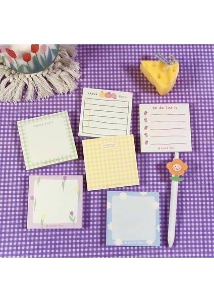 1 Adet 100 Yaprak A Stili Eets Lale Not Kağıdı Basit Stil Ekose Mesaj Bloknot Kawaii Kırtasiye Not Defteri Ofis Mesaj Bırakın Ofis Malzemeleri (Yurt Dışından)
