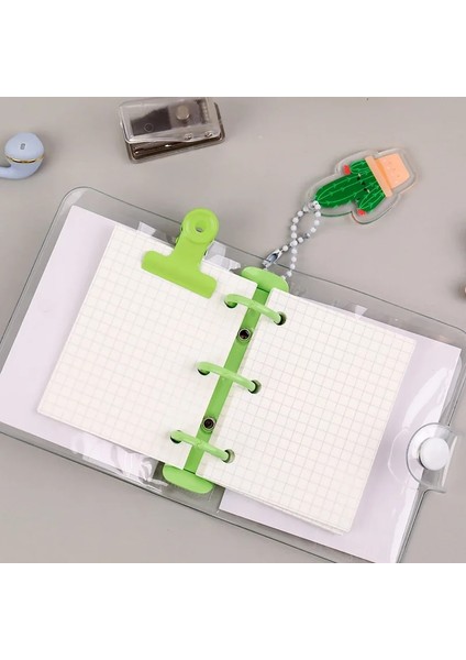 1 Mavi Stili Ayarla 3 Delik Mini Pvc Gevşek Yaprak Günlüğü Yenı Şeffaf Cep Küçük Dergi Gezgin Dizüstü Sevimli Karikatür Dıy Planlayıcısı Seti (Yurt Dışından)