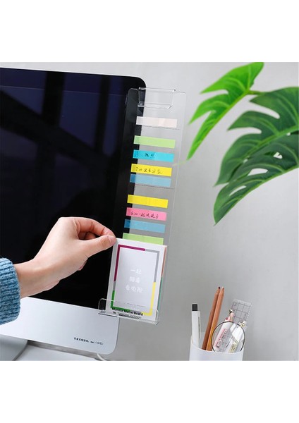 D Stili Yapışkan Not Bilgisayar Için Monitör Not Panosu Yan Panel Planlayıcısı Yazma Kayıt Masaüstü Isim Kartı Telefon Tutucu Tutucu Kırtasiye (Yurt Dışından)