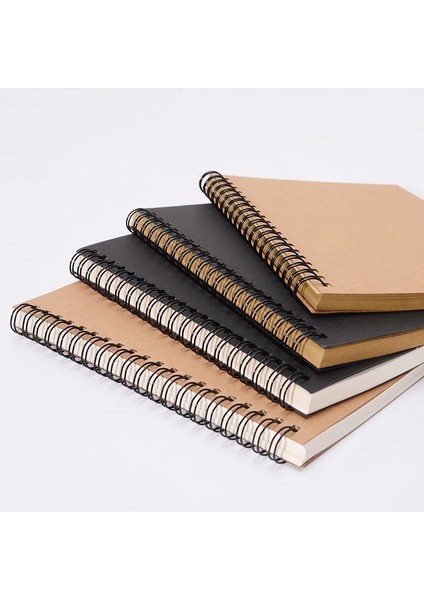 Haki-Beyaz Iç Stil Sevimli Küçük Sketchbook Notebook Çizim Boyama Grafiti Yumuşak Kapak Siyah Kağıt Kroki Günlüğü Kitap Bloknot Ofis Okul (Yurt Dışından)