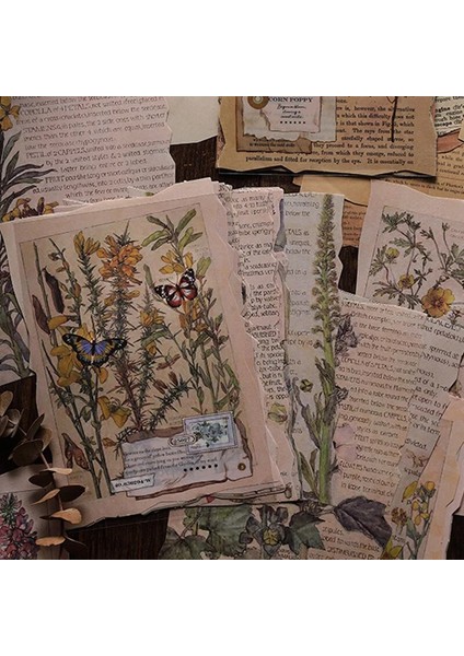 No.3 Tarzı Büyük Boy Ortaçağ Bitki Eski Kitap Sayfası Için Vintage Kağıt Önemsiz Dergisi Süt Dıy Scrapbooking Albümü Dekorasyon Kağıt Malzemeleri (Yurt Dışından)