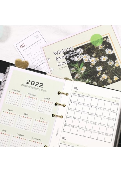 Aylık Planlayıcı Stili A5 45 Sayfalık Iş A5 A6 Gevşek Yapraklı Defter Dolum Spiral Ciltçi Dizin Iç Sayfa Aylık Haftalık Yapılacaklar Listesi Kağıt Kırtasiye (Yurt Dışından) indirimleri