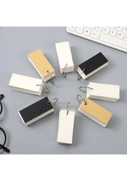 Boş Beyaz Stil 1 Adet Mini Gevşek Yapraklı Dizüstü Sevimli Yüzük Toka Çevresel Kelime Kitap Kartı Yırtılabilir Not Defterleri Kawaii Bloknot Yapışkanlık Yok (Yurt Dışından)