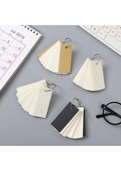 Boş Beyaz Stil 1 Adet Mini Gevşek Yapraklı Dizüstü Sevimli Yüzük Toka Çevresel Kelime Kitap Kartı Yırtılabilir Not Defterleri Kawaii Bloknot Yapışkanlık Yok (Yurt Dışından)