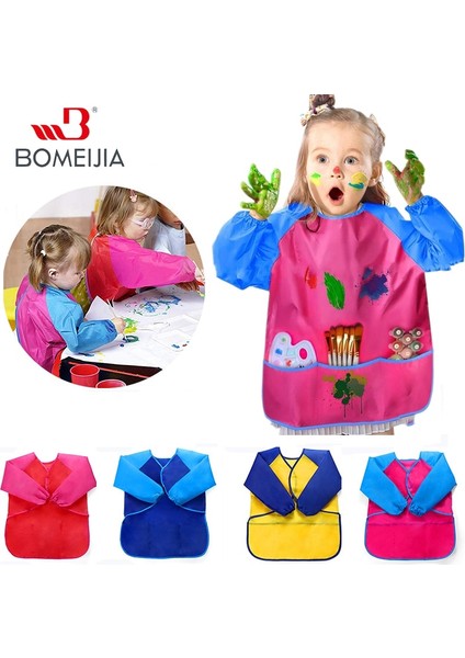 Sarı Stil L Beden 1 Adet Çocuklar Için Önlük Boyama Okul Önlüğü Boyama Için Erkek ve Kızın Taşınabilir Uzun Kollu Su Geçirmez Çocuk Sanat Önlüğü (Yurt Dışından)