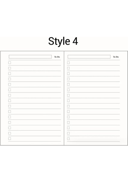 Stil4 Stili A6 A5 A6 Gevşek Yaprak Defter Dolum Spiral Bağlayıcı Iç Sayfa Günlüğü Haftalık Aylık Planlayıcı Yapılacaklar Listesi Çizgi Nokta Izgara Kağıdın Içinde (Yurt Dışından)