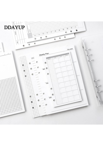 Stil4 Stili A6 A5 A6 Gevşek Yaprak Defter Dolum Spiral Bağlayıcı Iç Sayfa Günlüğü Haftalık Aylık Planlayıcı Yapılacaklar Listesi Çizgi Nokta Izgara Kağıdın Içinde (Yurt Dışından) indirimleri