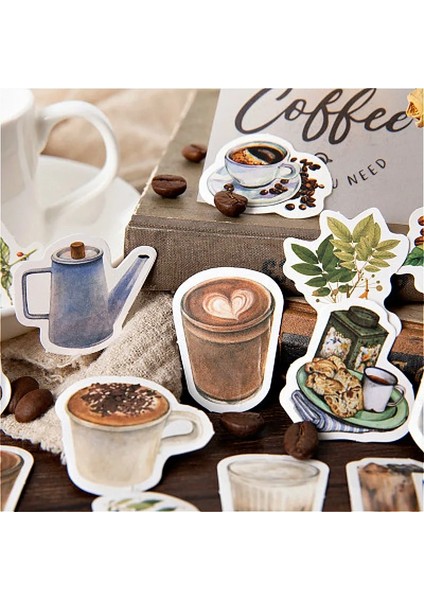 No.2 Tarzı 1 Paket Kawaii Cafe Notebook Etiketler Karikatür Güzel Moda Tema Dergisi Etiketler Okul Ofis Pedleri Kırtasiye (Yurt Dışından)