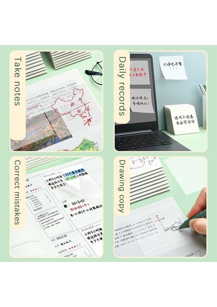 7x9.5cm Beyaz Stil Su Geçirmez Pet Şeffaf Yapışkan Notlar Bloknot Eets Etiketler Günlük Yapılacaklar Listesi Öğrenci Ofis Kırtasiye Için Not Kağıdı (Yurt Dışından) fiyatları