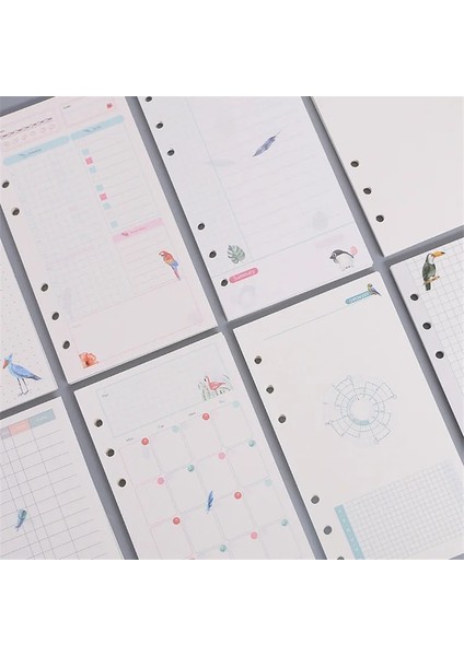 Kcraft Tarzı A7 Sayfalar Kawaii A5 A6 Gevşek Yaprak Defter Kağıdı Dolum Spiral Bağlayıcı Indeks Iç Sayfalar Aylık Haftalık Günlük Planlayıcı Gündemi (Yurt Dışından) indirimleri