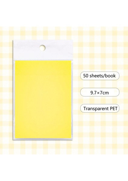 L Sarı Stil Eetsset Su Geçirmez Pet Şeffaf Not Yapışkan Not Kağıdı Günlük Yapılacaklar Bloknot Okul Ofis Malzemeleri (Yurt Dışından)