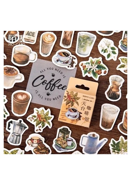 No.9 Tarzı 1 Paket Kawaii Cafe Notebook Etiketler Karikatür Güzel Moda Tema Dergisi Etiketler Okul Ofis Pedleri Kırtasiye (Yurt Dışından)