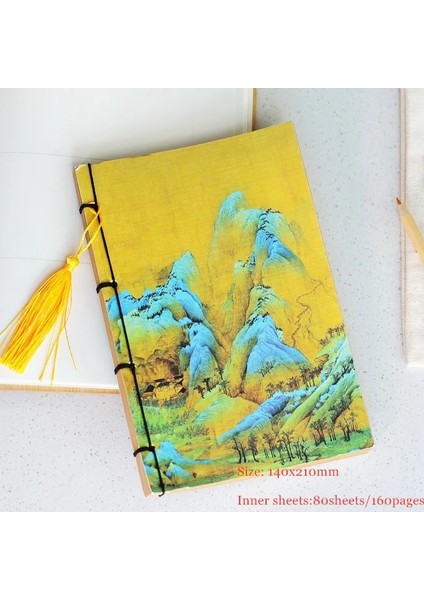 No.8 Stili A5 Çin Retro Kişisel Günlük Defter Antika Püsküller Boş Kraft Dergiler Sketchbook Defterler Not Defteri Öğrenci Kırtasiye (Yurt Dışından)