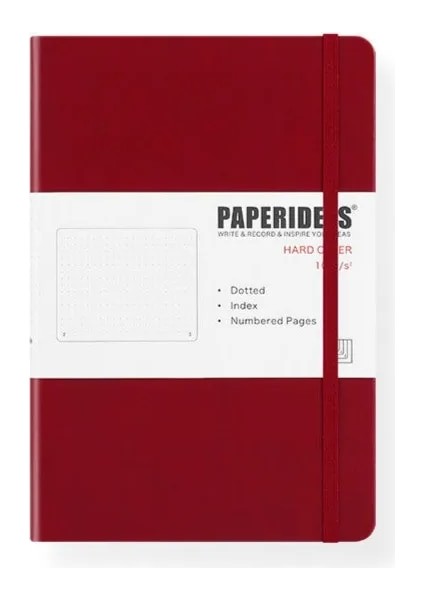 Şarap Kırmızısı Stili Ciltli A5 Bullet Journals Dot Notebook Yaşı 100GSM 5,7x8. Retro Bandaj Şeker Renk Günlüğü Defter Günlüğü Bujo (Yurt Dışından)