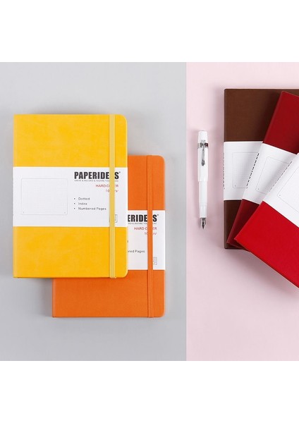 Şarap Kırmızısı Stili Ciltli A5 Bullet Journals Dot Notebook Yaşı 100GSM 5,7x8. Retro Bandaj Şeker Renk Günlüğü Defter Günlüğü Bujo (Yurt Dışından)