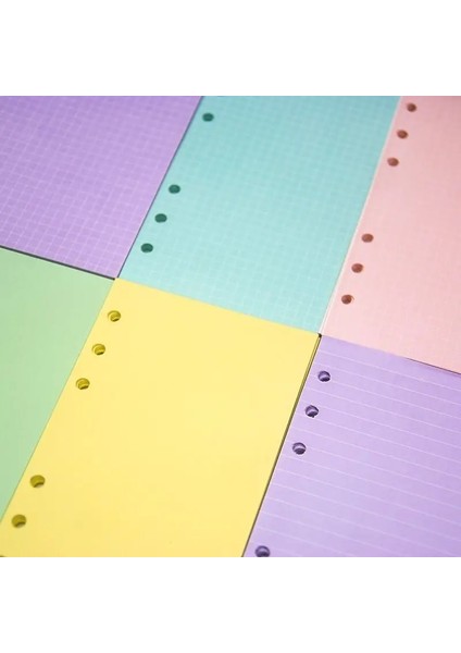 2022 Takvim Stili A6 Mınkyeets Renkli Pembe Mor A5 A6 Defter Kağıdı Dolum Spiral Binder Indeks Sayfa Içi Günlük Aylık Haftalık Gündem (Yurt Dışından)