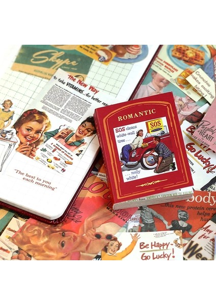 E Stili Dimeets Vintage Dergisi Cep Küçük Kitap Retro Malzeme Bloknot Yaratıcı Not Kağıdı Dıy Scrapbooking Albümü Dekorasyon (Yurt Dışından) fiyatları